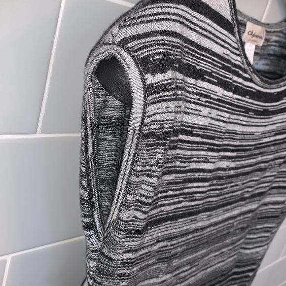 Dynamite Black and Gray Striped Mini Dress - Picture 5 of 13